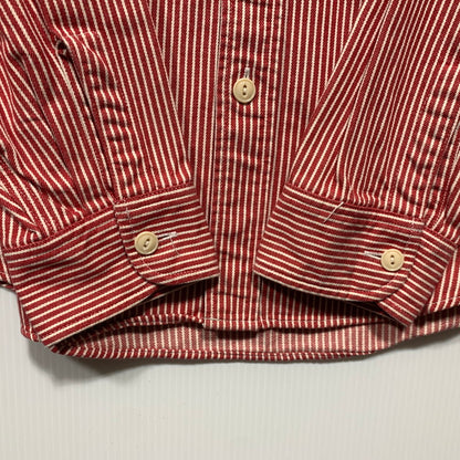 【中古品】【メンズ】 SUGAR CANE シュガーケーン SC27988 HICKORY STRIPE WORK LS SHIRT ヒッコリー ストライプ ロングスリーブ ワーク シャツ トップス 145-260627-kh-03-izu サイズ：M カラー：レッド×ホワイト 万代Net店