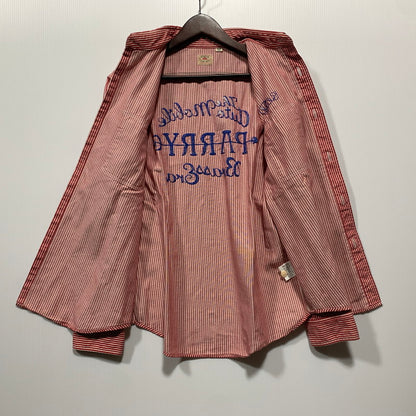 【中古品】【メンズ】 SUGAR CANE シュガーケーン SC27988 HICKORY STRIPE WORK LS SHIRT ヒッコリー ストライプ ロングスリーブ ワーク シャツ トップス 145-260627-kh-03-izu サイズ：M カラー：レッド×ホワイト 万代Net店