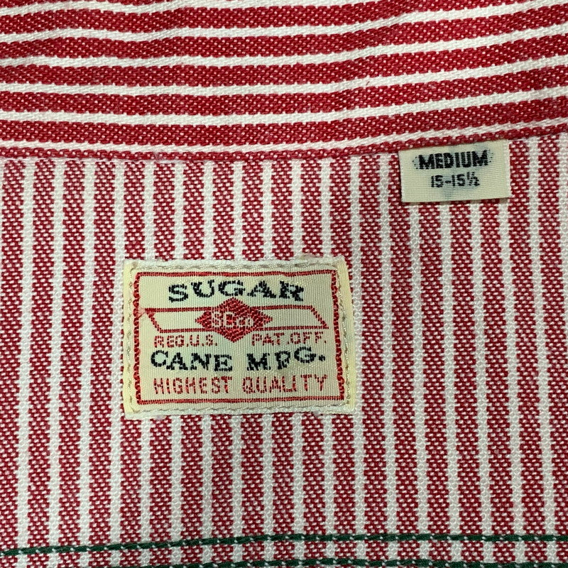 【中古品】【メンズ】 SUGAR CANE シュガーケーン SC27988 HICKORY STRIPE WORK LS SHIRT ヒッコリー ストライプ ロングスリーブ ワーク シャツ トップス 145-260627-kh-03-izu サイズ：M カラー：レッド×ホワイト 万代Net店