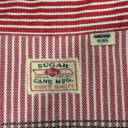 【中古品】【メンズ】 SUGAR CANE シュガーケーン SC27988 HICKORY STRIPE WORK LS SHIRT ヒッコリー ストライプ ロングスリーブ ワーク シャツ トップス 145-260627-kh-03-izu サイズ：M カラー：レッド×ホワイト 万代Net店