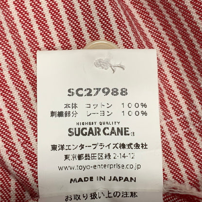 【中古品】【メンズ】 SUGAR CANE シュガーケーン SC27988 HICKORY STRIPE WORK LS SHIRT ヒッコリー ストライプ ロングスリーブ ワーク シャツ トップス 145-260627-kh-03-izu サイズ：M カラー：レッド×ホワイト 万代Net店