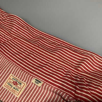 【中古品】【メンズ】 SUGAR CANE シュガーケーン SC27988 HICKORY STRIPE WORK LS SHIRT ヒッコリー ストライプ ロングスリーブ ワーク シャツ トップス 145-260627-kh-03-izu サイズ：M カラー：レッド×ホワイト 万代Net店