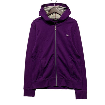【中古品】【メンズ】 BURBERRY BLACK LABEL バーバリーブラックレーベル BMV72-117-38 ZIP UP HOODED SWEATSHIRT ジップ アップ フーデッド スウェットシャツ パーカー 141-260627-kh-07-izu サイズ：3 カラー：パープル 万代Net店