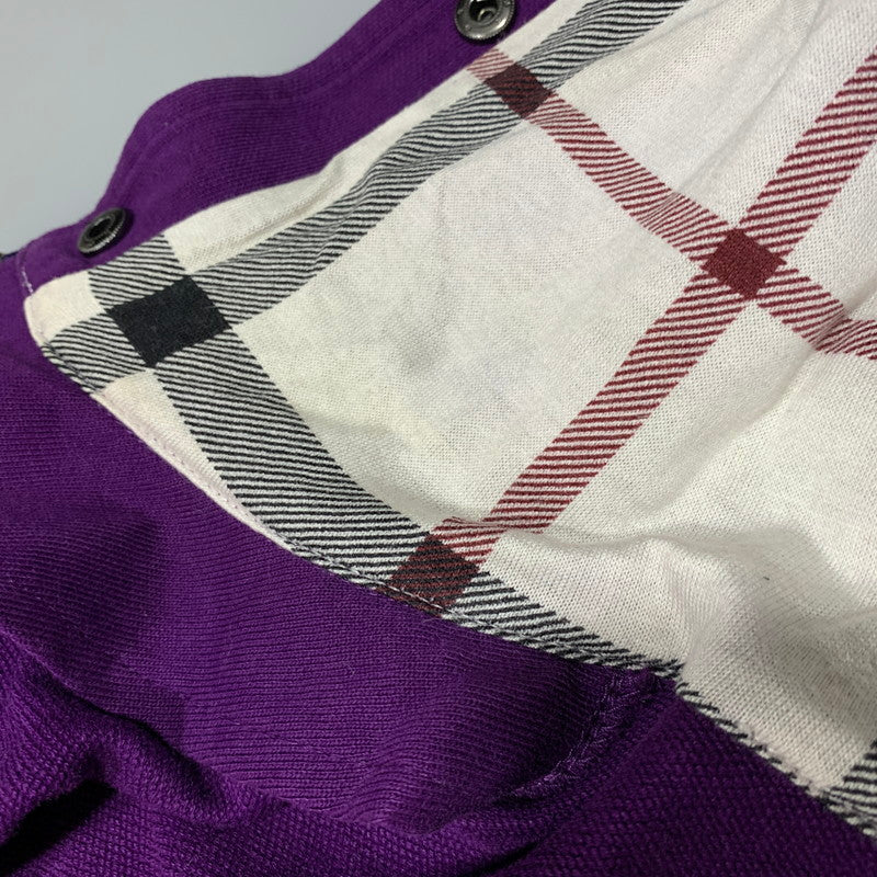 【中古品】【メンズ】 BURBERRY BLACK LABEL バーバリーブラックレーベル BMV72-117-38 ZIP UP HOODED SWEATSHIRT ジップ アップ フーデッド スウェットシャツ パーカー 141-260627-kh-07-izu サイズ：3 カラー：パープル 万代Net店