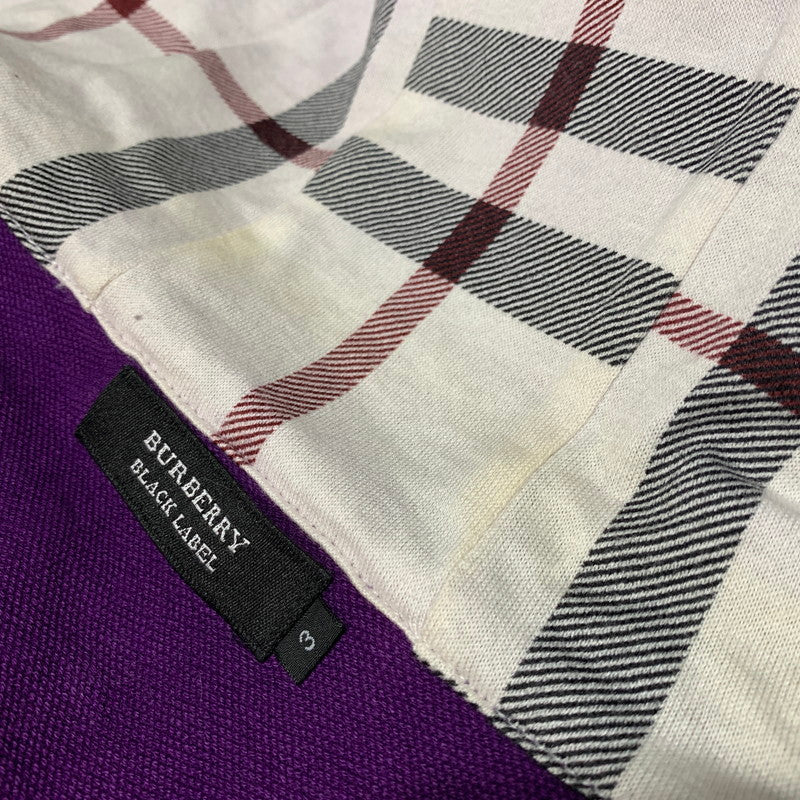 【中古品】【メンズ】 BURBERRY BLACK LABEL バーバリーブラックレーベル BMV72-117-38 ZIP UP HOODED SWEATSHIRT ジップ アップ フーデッド スウェットシャツ パーカー 141-260627-kh-07-izu サイズ：3 カラー：パープル 万代Net店