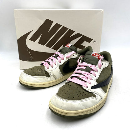 【中古品】【メンズ】 NIKE ナイキ × TRAVIS SCOTT トラヴィス・スコット AIR JORDAN 1 LOW OG SP DM7866-200 エアジョーダン 1 ロー OG SP スニーカー 靴 160-260616-as-07-izu サイズ：27cm カラー：MEDIUM OLIVE/BLACK-SAIL-MUSLIN 万代Net店