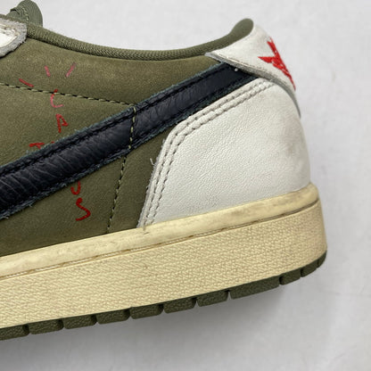 【中古品】【メンズ】 NIKE ナイキ × TRAVIS SCOTT トラヴィス・スコット AIR JORDAN 1 LOW OG SP DM7866-200 エアジョーダン 1 ロー OG SP スニーカー 靴 160-260616-as-07-izu サイズ：27cm カラー：MEDIUM OLIVE/BLACK-SAIL-MUSLIN 万代Net店
