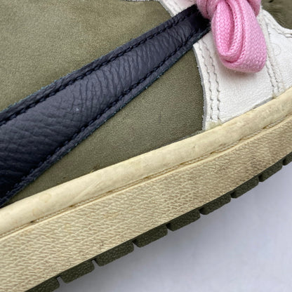 【中古品】【メンズ】 NIKE ナイキ × TRAVIS SCOTT トラヴィス・スコット AIR JORDAN 1 LOW OG SP DM7866-200 エアジョーダン 1 ロー OG SP スニーカー 靴 160-260616-as-07-izu サイズ：27cm カラー：MEDIUM OLIVE/BLACK-SAIL-MUSLIN 万代Net店