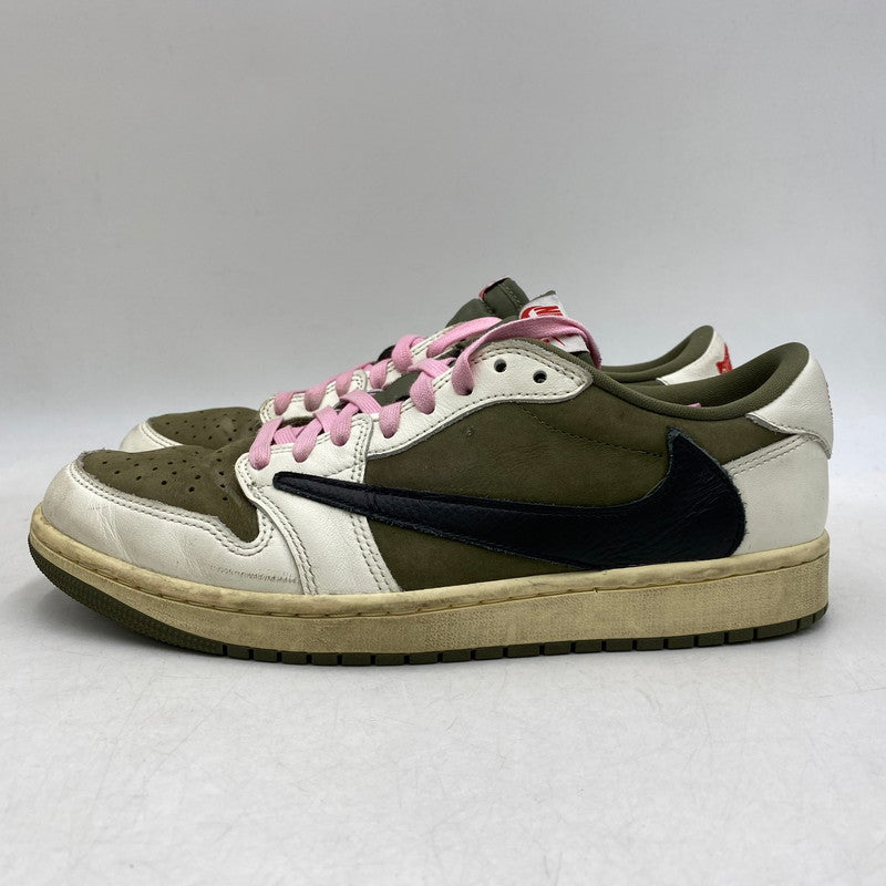 【中古品】【メンズ】 NIKE ナイキ × TRAVIS SCOTT トラヴィス・スコット AIR JORDAN 1 LOW OG SP DM7866-200 エアジョーダン 1 ロー OG SP スニーカー 靴 160-260616-as-07-izu サイズ：27cm カラー：MEDIUM OLIVE/BLACK-SAIL-MUSLIN 万代Net店