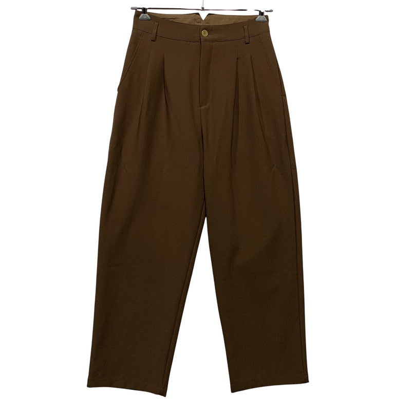 【中古品】【メンズ】 SIMPLE PROJECT CO. シンプルプロジェクト 2-TUCK SLACKS PANTS 2タック スラックス パンツ ボトムス 158-260627-kh-11-izu サイズ：S カラー：ブラウン 万代Net店