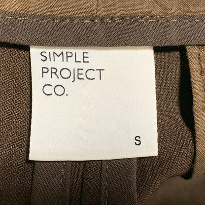 【中古品】【メンズ】 SIMPLE PROJECT CO. シンプルプロジェクト 2-TUCK SLACKS PANTS 2タック スラックス パンツ ボトムス 158-260627-kh-11-izu サイズ：S カラー：ブラウン 万代Net店