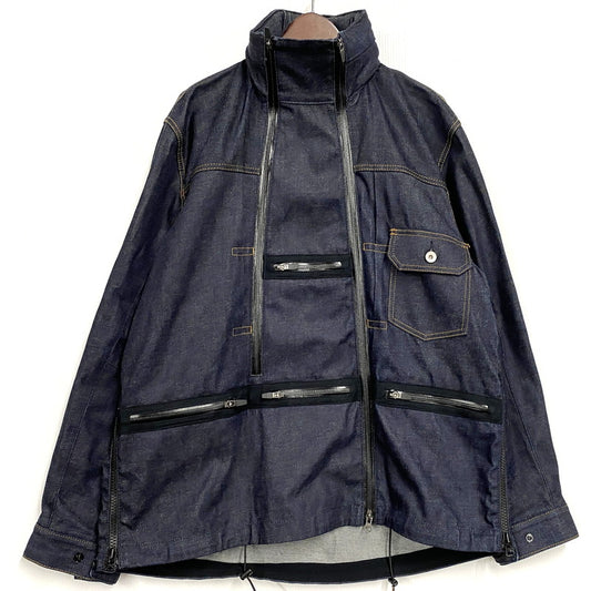 【中古品】【メンズ】 SACAI サカイ 22-02717M DENIM BLOUSON デニム ブルゾン アウター 140-260617-kh-05-izu サイズ：2 カラー：インディゴ 万代Net店