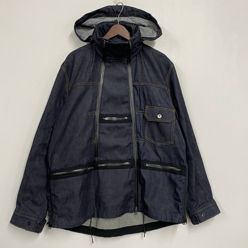 【中古品】【メンズ】 SACAI サカイ 22-02717M DENIM BLOUSON デニム ブルゾン アウター 140-260617-kh-05-izu サイズ：2 カラー：インディゴ 万代Net店