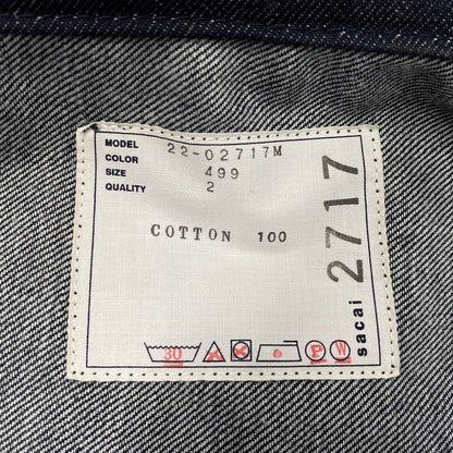 【中古品】【メンズ】 SACAI サカイ 22-02717M DENIM BLOUSON デニム ブルゾン アウター 140-260617-kh-05-izu サイズ：2 カラー：インディゴ 万代Net店