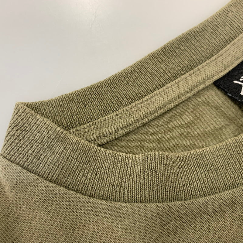 【中古品】【メンズ】 STUSSY ステューシー LOGO SS TEE ロゴ ショートスリーブ Tシャツ トップス 半袖 142-260730-cs-23-izu サイズ：S カラー：カーキ 万代Net店