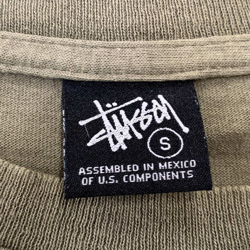 【中古品】【メンズ】 STUSSY ステューシー LOGO SS TEE ロゴ ショートスリーブ Tシャツ トップス 半袖 142-260730-cs-23-izu サイズ：S カラー：カーキ 万代Net店