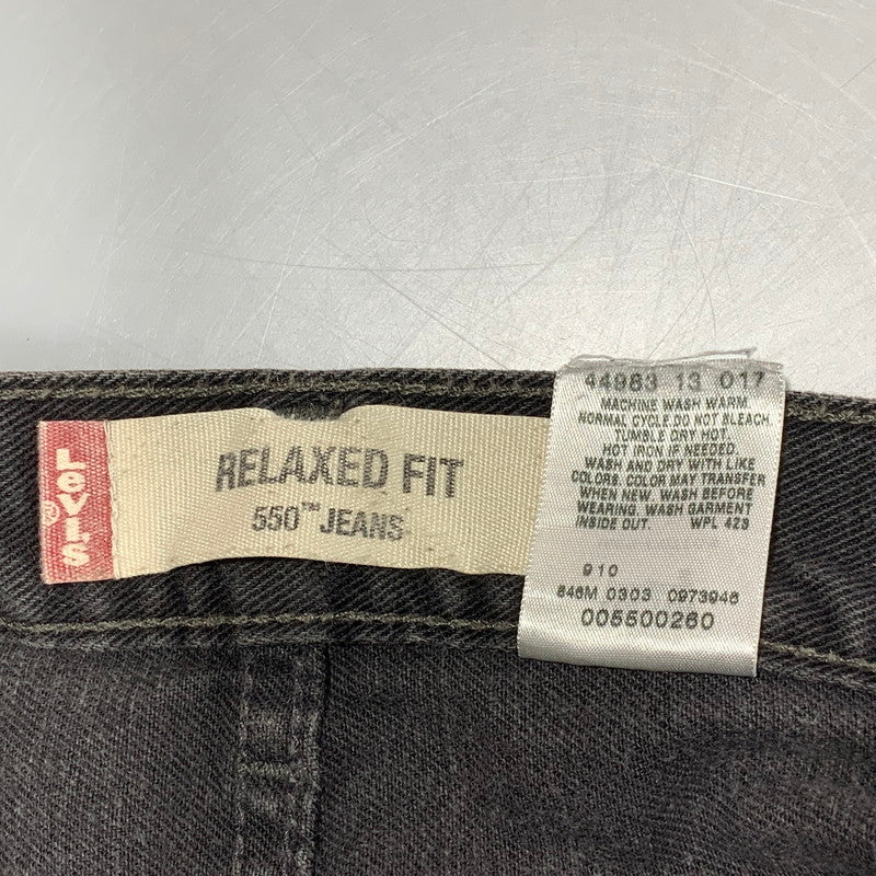 【中古品】【メンズ】 LEVI'S リーバイス 005500260 刻印217 03年製 00S 550 DENIM PANTS デニム パンツ ボトムス ズボン 157-260627-cs-11-izu サイズ：W38 L29 カラー：ブラック 万代Net店