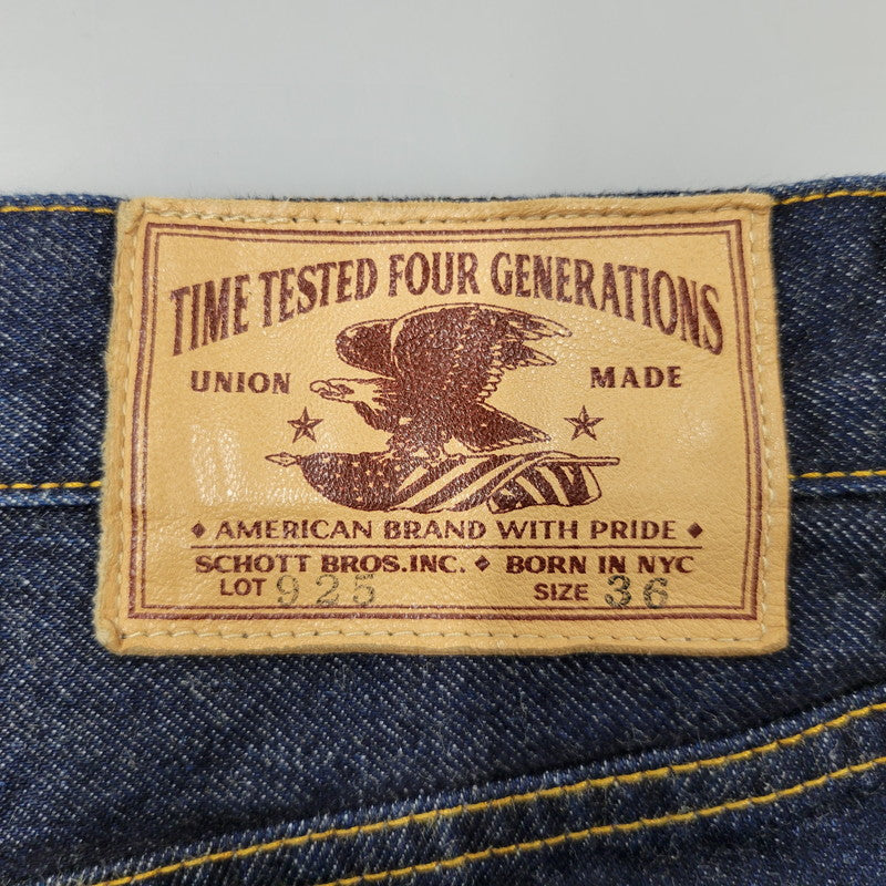 【中古品】【メンズ】 SCHOTT ショット 782-5911004 LOT.925 FP DENIM PANTS ファイアプルーフ デニム パンツ ボトムス 156-260617-kh-19-izu サイズ：36 カラー：インディゴ 万代Net店