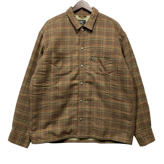 【中古品】【メンズ】 FTC エフティーシー FTC023AWSH02 SHERPA LINED PLAID NEL SHIRT シェルパ ネルシャツ トップス 142-260627-kh-02-izu サイズ：L カラー：ブラウン系 万代Net店