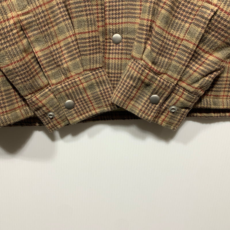 【中古品】【メンズ】 FTC エフティーシー FTC023AWSH02 SHERPA LINED PLAID NEL SHIRT シェルパ ネルシャツ トップス 142-260627-kh-02-izu サイズ：L カラー：ブラウン系 万代Net店