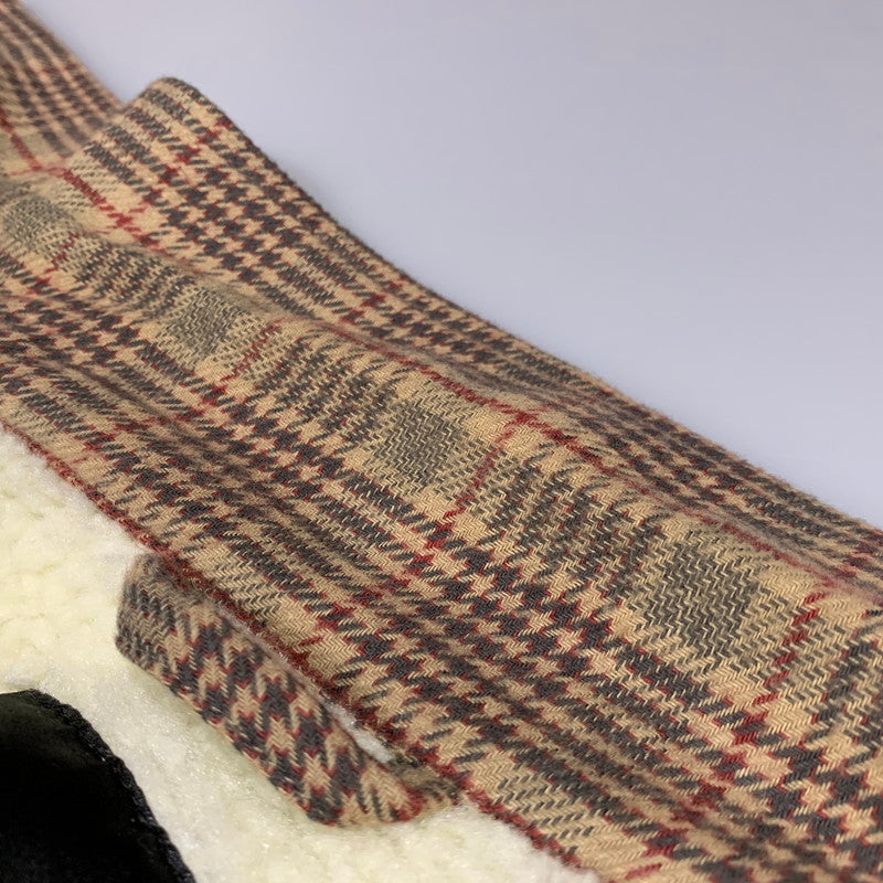 【中古品】【メンズ】 FTC エフティーシー FTC023AWSH02 SHERPA LINED PLAID NEL SHIRT シェルパ ネルシャツ トップス 142-260627-kh-02-izu サイズ：L カラー：ブラウン系 万代Net店
