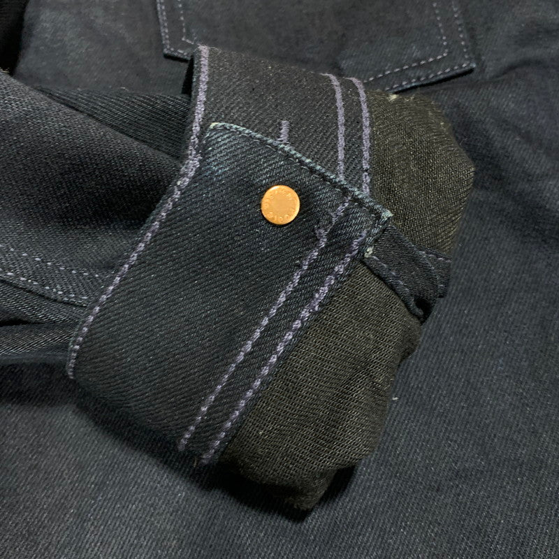 【中古品】【メンズ】 NUDIE JEANS ヌーディージーンズ DOUBLE ZIPUP DENIM JACKET ダブル ジップアップ デニム ジャケット アウター 141-260627-cs-12-izu サイズ：L カラー：ネイビー 万代Net店