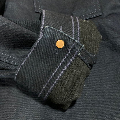【中古品】【メンズ】 NUDIE JEANS ヌーディージーンズ DOUBLE ZIPUP DENIM JACKET ダブル ジップアップ デニム ジャケット アウター 141-260627-cs-12-izu サイズ：L カラー：ネイビー 万代Net店
