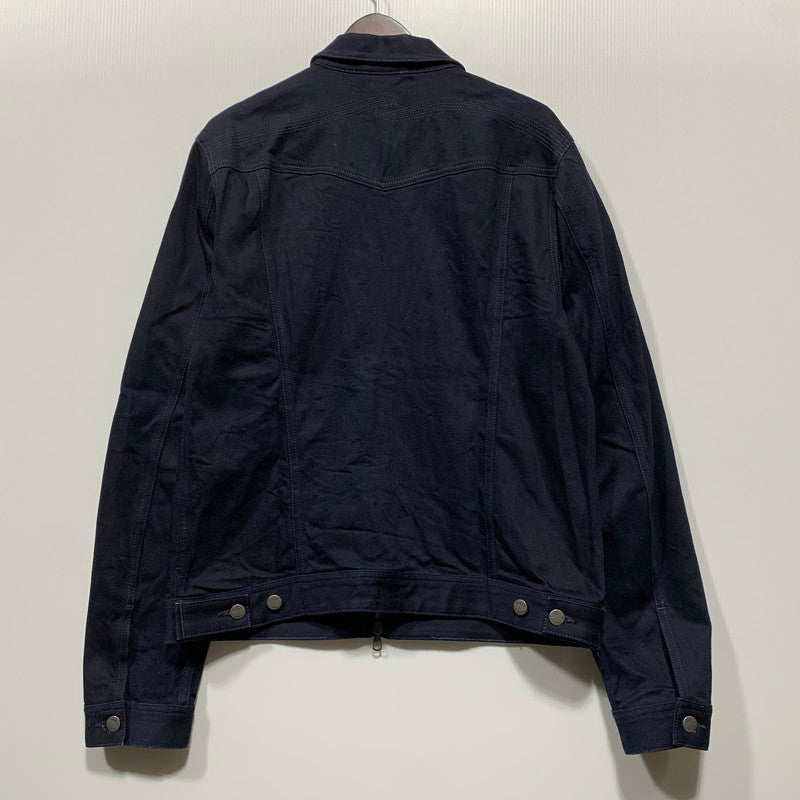 【中古品】【メンズ】 NUDIE JEANS ヌーディージーンズ DOUBLE ZIPUP DENIM JACKET ダブル ジップアップ デニム ジャケット アウター 141-260627-cs-12-izu サイズ：L カラー：ネイビー 万代Net店