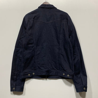 【中古品】【メンズ】 NUDIE JEANS ヌーディージーンズ DOUBLE ZIPUP DENIM JACKET ダブル ジップアップ デニム ジャケット アウター 141-260627-cs-12-izu サイズ：L カラー：ネイビー 万代Net店