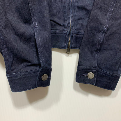 【中古品】【メンズ】 NUDIE JEANS ヌーディージーンズ DOUBLE ZIPUP DENIM JACKET ダブル ジップアップ デニム ジャケット アウター 141-260627-cs-12-izu サイズ：L カラー：ネイビー 万代Net店