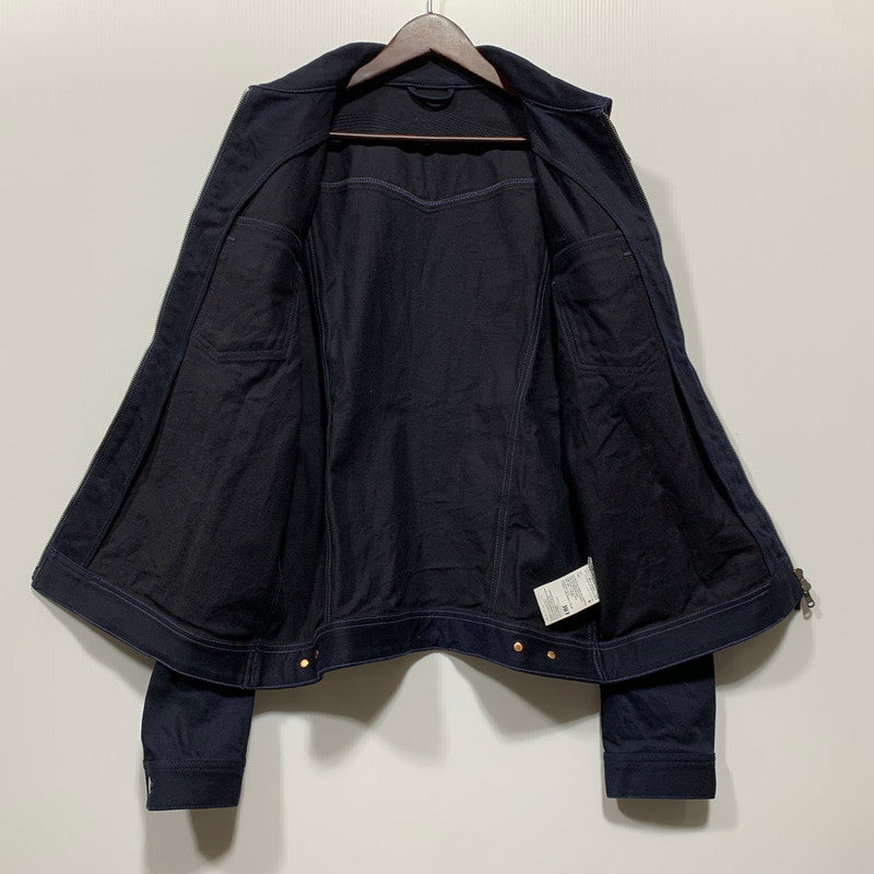 【中古品】【メンズ】 NUDIE JEANS ヌーディージーンズ DOUBLE ZIPUP DENIM JACKET ダブル ジップアップ デニム ジャケット アウター 141-260627-cs-12-izu サイズ：L カラー：ネイビー 万代Net店