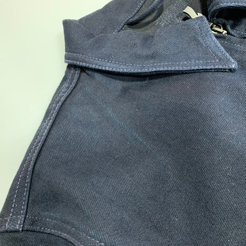 【中古品】【メンズ】 NUDIE JEANS ヌーディージーンズ DOUBLE ZIPUP DENIM JACKET ダブル ジップアップ デニム ジャケット アウター 141-260627-cs-12-izu サイズ：L カラー：ネイビー 万代Net店