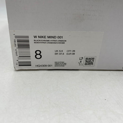 【中古美品】【メンズ/レディース】 NIKE ナイキ W MIND 001 HQ4309-001 ウィメンズ マインド 001 サンダル シューズ 靴 160-260616-as-04-izu サイズ：25cm カラー：BLACK/CHROME-HYPER CRIMSON 万代Net店