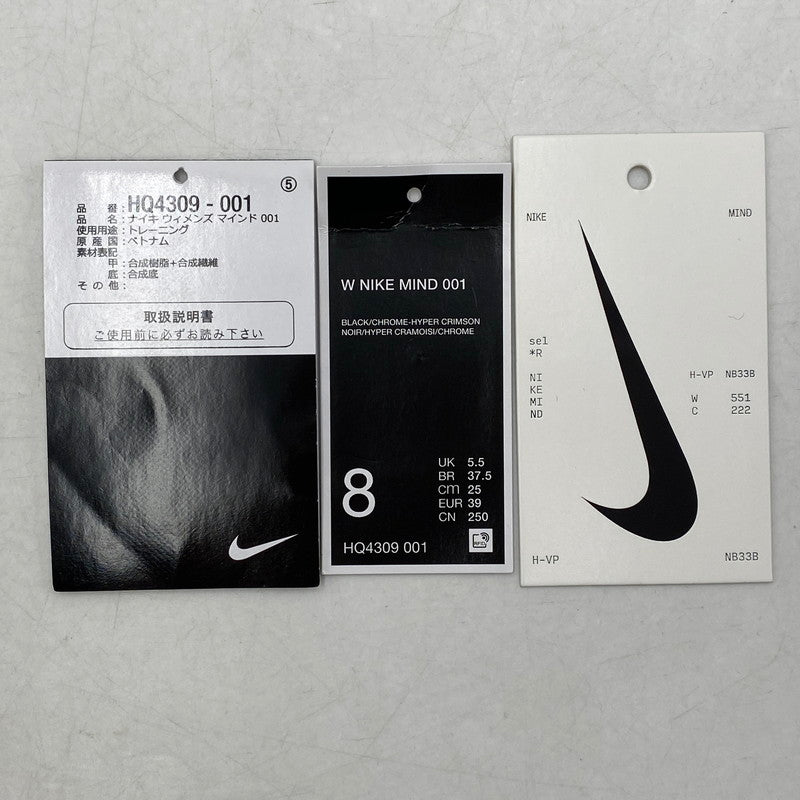 【中古美品】【メンズ/レディース】 NIKE ナイキ W MIND 001 HQ4309-001 ウィメンズ マインド 001 サンダル シューズ 靴 160-260616-as-04-izu サイズ：25cm カラー：BLACK/CHROME-HYPER CRIMSON 万代Net店