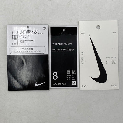 【中古美品】【メンズ/レディース】 NIKE ナイキ W MIND 001 HQ4309-001 ウィメンズ マインド 001 サンダル シューズ 靴 160-260616-as-04-izu サイズ：25cm カラー：BLACK/CHROME-HYPER CRIMSON 万代Net店