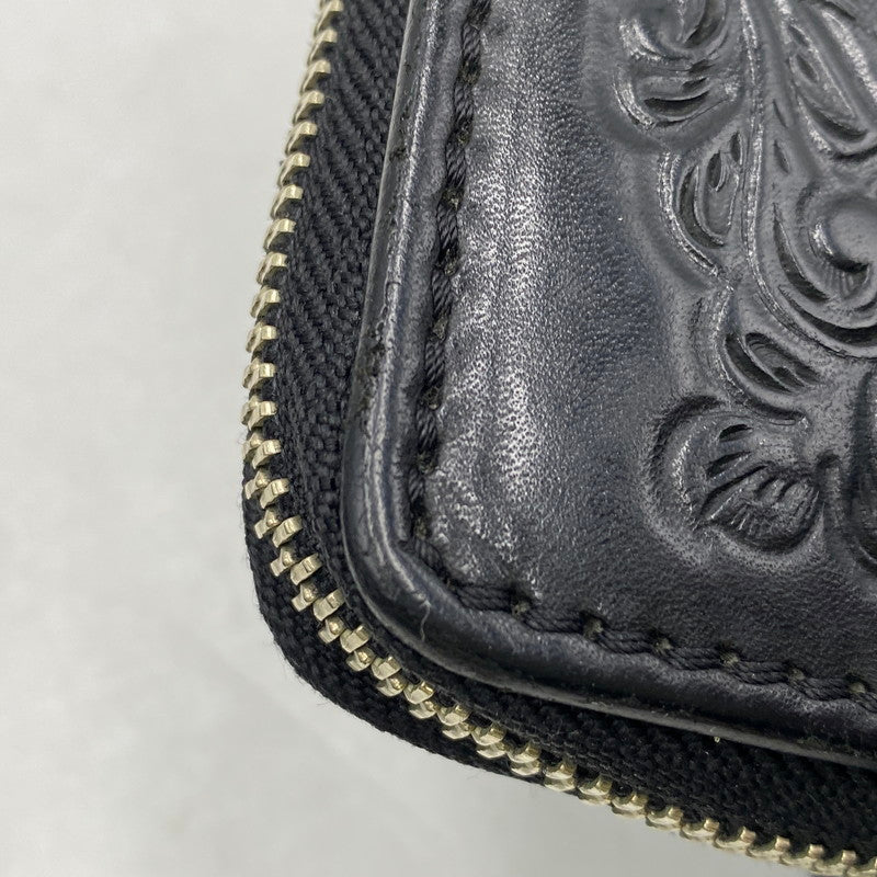 【中古品】【メンズ/レディース】 SAAD サード LEATHER LONG WALLET レザー ロング ウォレット 長財布 財布 200-260617-ya-01-izu カラー：BLACK 万代Net店