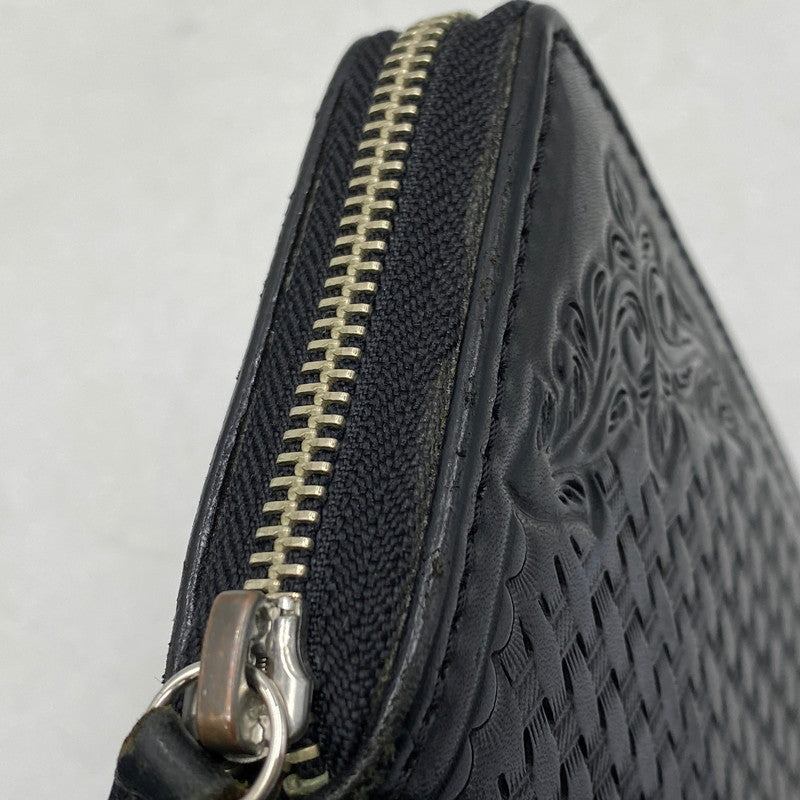 【中古品】【メンズ/レディース】 SAAD サード LEATHER LONG WALLET レザー ロング ウォレット 長財布 財布 200-260617-ya-01-izu カラー：BLACK 万代Net店