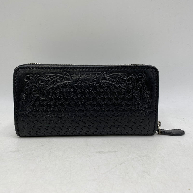【中古品】【メンズ/レディース】 SAAD サード LEATHER LONG WALLET レザー ロング ウォレット 長財布 財布 200-260617-ya-01-izu カラー：BLACK 万代Net店