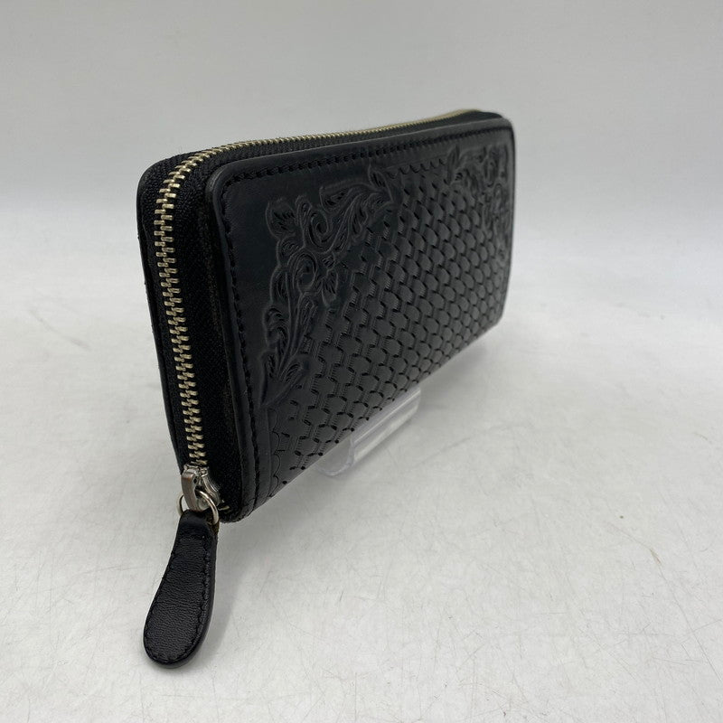 【中古品】【メンズ/レディース】 SAAD サード LEATHER LONG WALLET レザー ロング ウォレット 長財布 財布 200-260617-ya-01-izu カラー：BLACK 万代Net店