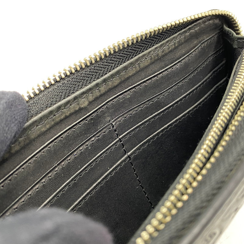 【中古品】【メンズ/レディース】 SAAD サード LEATHER LONG WALLET レザー ロング ウォレット 長財布 財布 200-260617-ya-01-izu カラー：BLACK 万代Net店