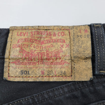 【中古品】【メンズ】 Levi's リーバイス DENIM PANTS 501-0658 デニムパンツ 刻印552 USA製 ジーンズ ボトムス 157-260617-as-04-izu サイズ：30×34 カラー：ブラック 万代Net店
