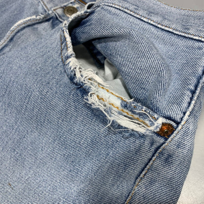 【現状渡し品】【メンズ】 LEVI'S リーバイス 刻印553 USA製 501 DENIM PANTS デニム パンツ ボトムス 157-260627-kh-01-izu サイズ：33×32 カラー：ライトインディゴ 万代Net店