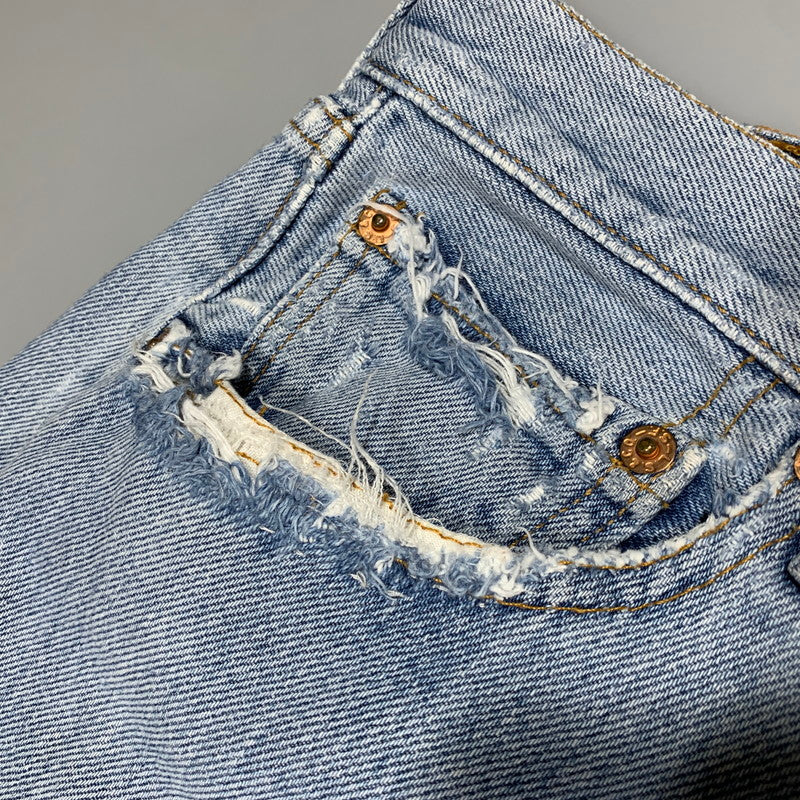 【現状渡し品】【メンズ】 LEVI'S リーバイス 刻印553 USA製 501 DENIM PANTS デニム パンツ ボトムス 157-260627-kh-01-izu サイズ：33×32 カラー：ライトインディゴ 万代Net店