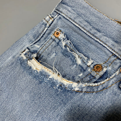 【現状渡し品】【メンズ】 LEVI'S リーバイス 刻印553 USA製 501 DENIM PANTS デニム パンツ ボトムス 157-260627-kh-01-izu サイズ：33×32 カラー：ライトインディゴ 万代Net店