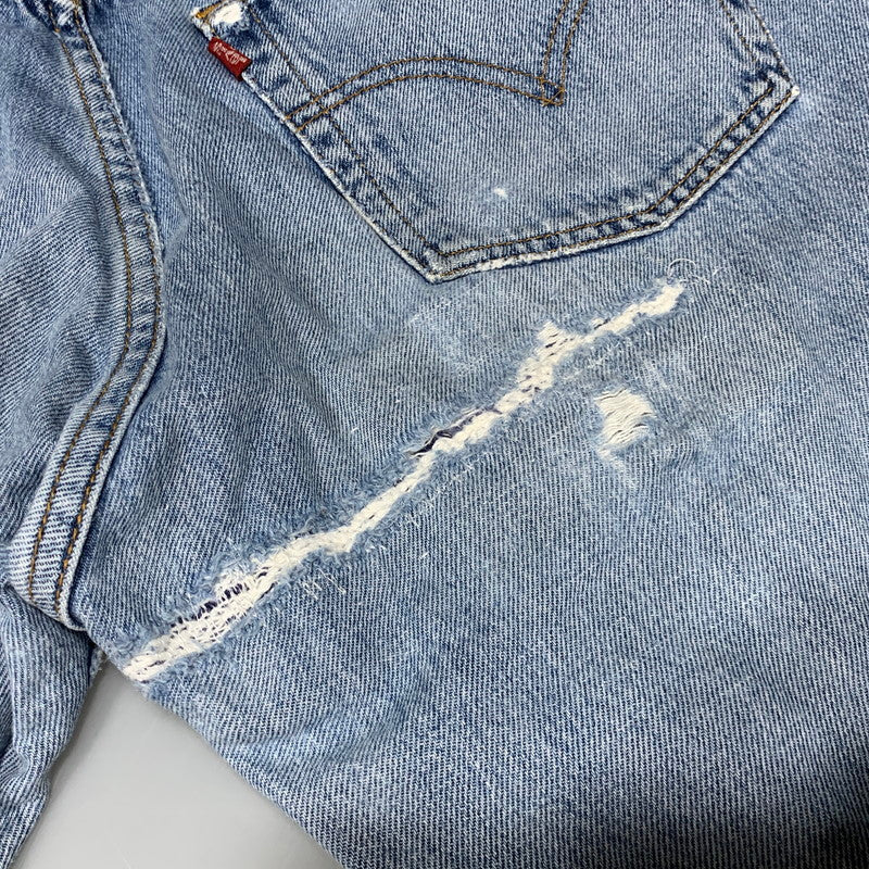 【現状渡し品】【メンズ】 LEVI'S リーバイス 刻印553 USA製 501 DENIM PANTS デニム パンツ ボトムス 157-260627-kh-01-izu サイズ：33×32 カラー：ライトインディゴ 万代Net店