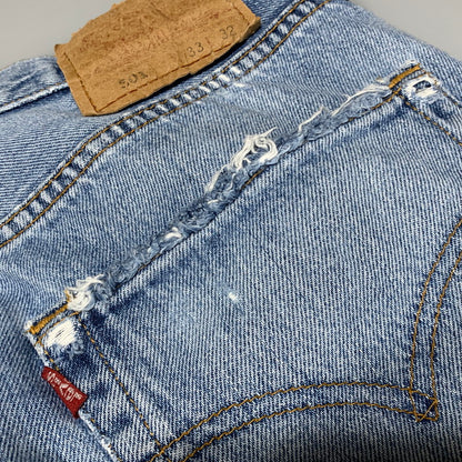【現状渡し品】【メンズ】 LEVI'S リーバイス 刻印553 USA製 501 DENIM PANTS デニム パンツ ボトムス 157-260627-kh-01-izu サイズ：33×32 カラー：ライトインディゴ 万代Net店