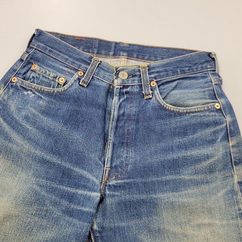 【中古品】【メンズ】 Levi's リーバイス DAMAGE DENIM PANTS ダメージデニムパンツ 刻印555 USA製 ジーンズ 157-260617-as-06-izu サイズ：29×36 カラー：インディゴ 万代Net店