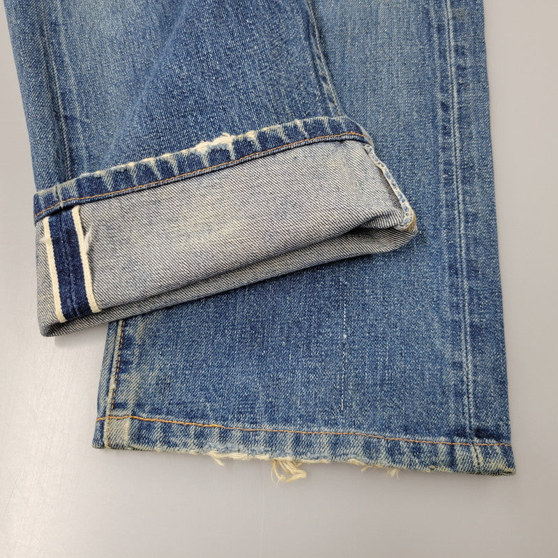 【中古品】【メンズ】 Levi's リーバイス DAMAGE DENIM PANTS ダメージデニムパンツ 刻印555 USA製 ジーンズ 157-260617-as-06-izu サイズ：29×36 カラー：インディゴ 万代Net店