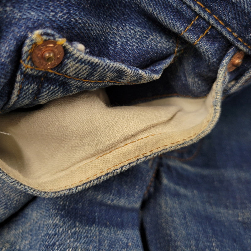 【中古品】【メンズ】 Levi's リーバイス DAMAGE DENIM PANTS ダメージデニムパンツ 刻印555 USA製 ジーンズ 157-260617-as-06-izu サイズ：29×36 カラー：インディゴ 万代Net店