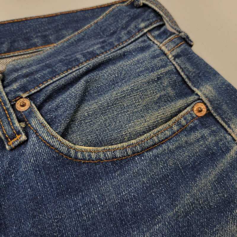 【中古品】【メンズ】 Levi's リーバイス DAMAGE DENIM PANTS ダメージデニムパンツ 刻印555 USA製 ジーンズ 157-260617-as-06-izu サイズ：29×36 カラー：インディゴ 万代Net店